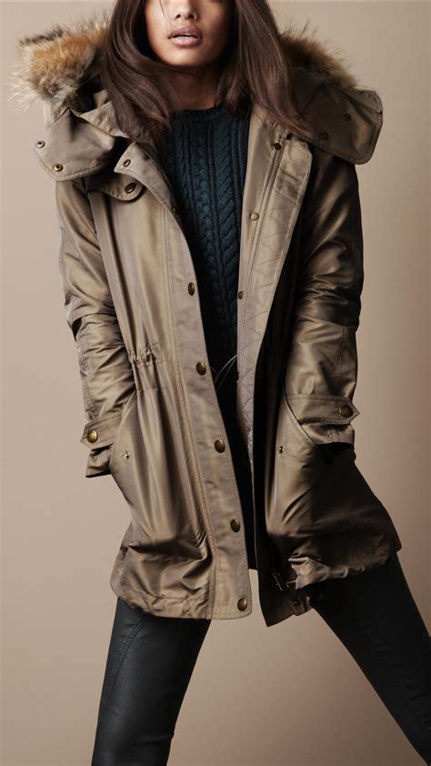 burberry brit parka damen bal|Burberry coats for women.